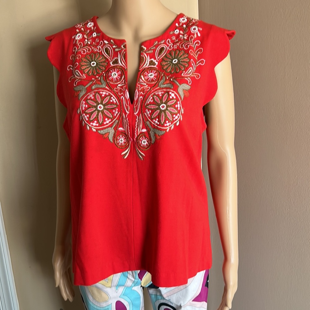 Cutout Ruffled Sleeves Top M - Picture 9 of 10